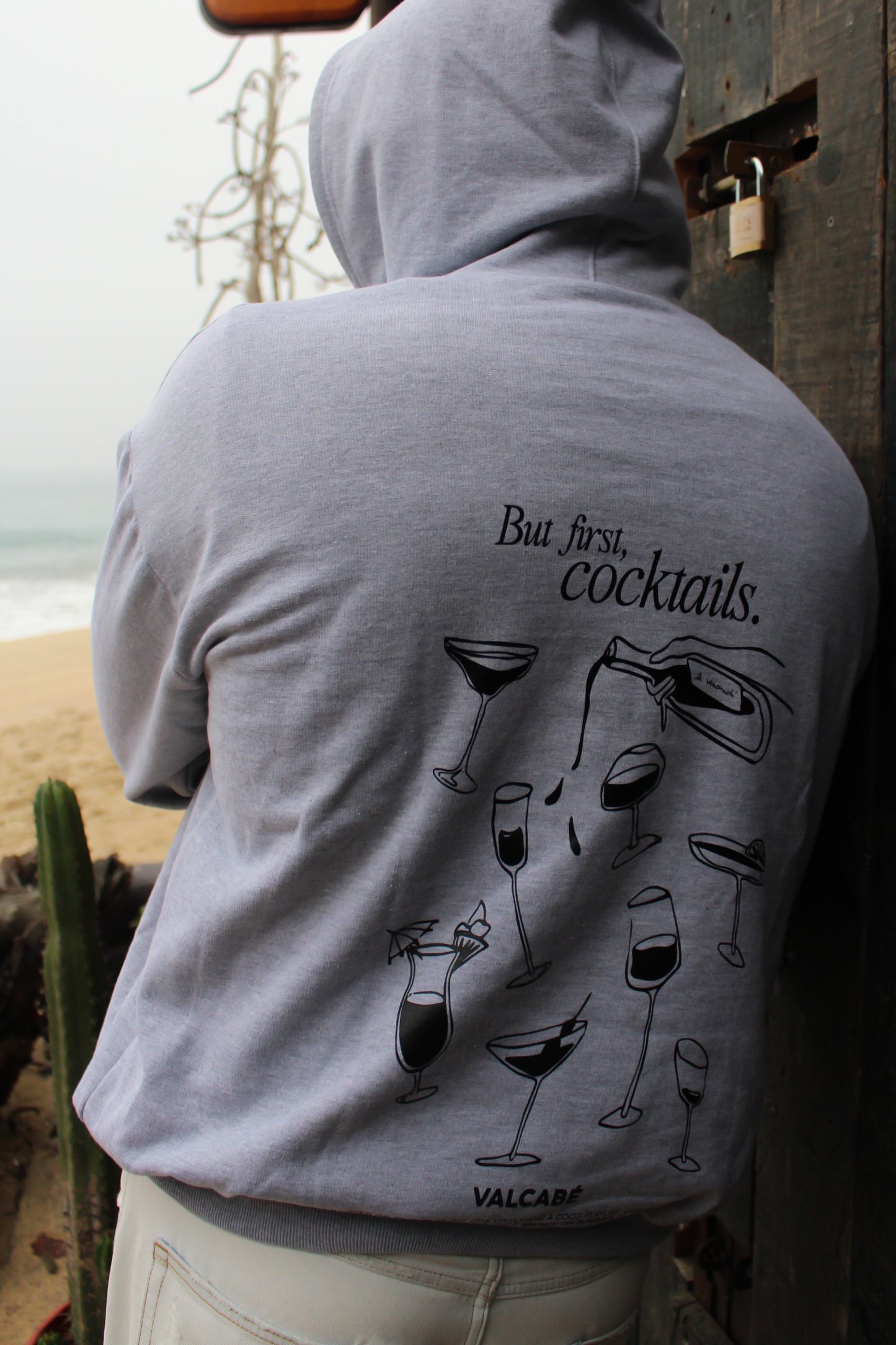 BUT FIRST COCKTAILS GRIS MELANGE OVERBOX
